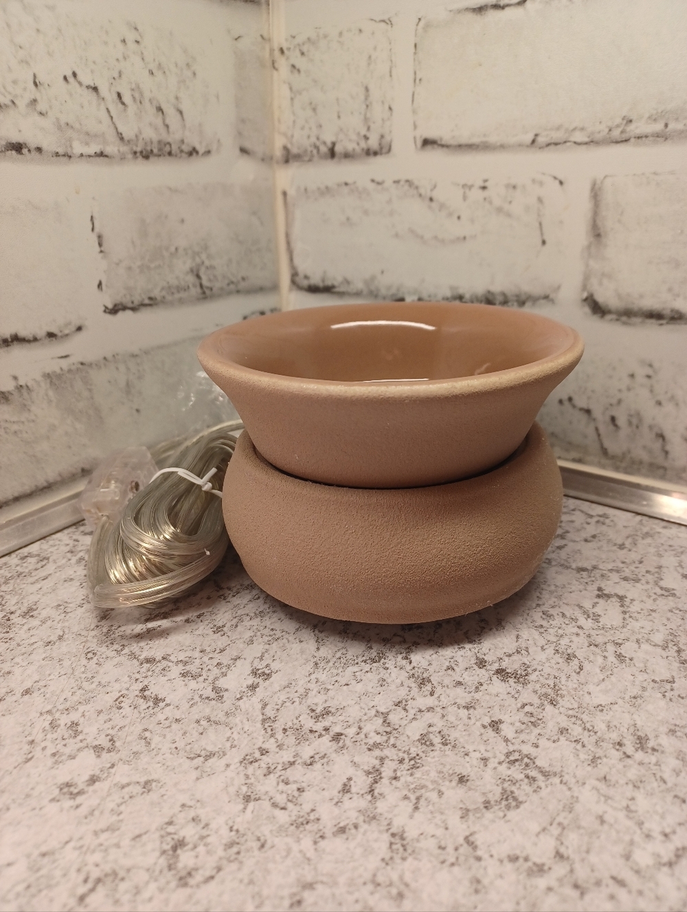 Sand Textured simmer pot Wax Warmer Pink Zebra Tan Beige warms oil